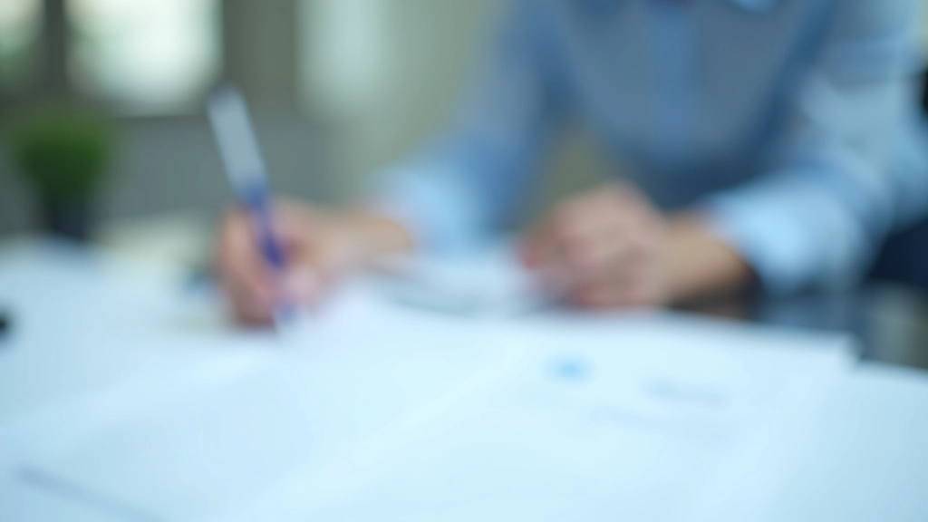 Versicherungsdokumente und Krankenversicherungskarte mit Stift auf blauem Hintergrund